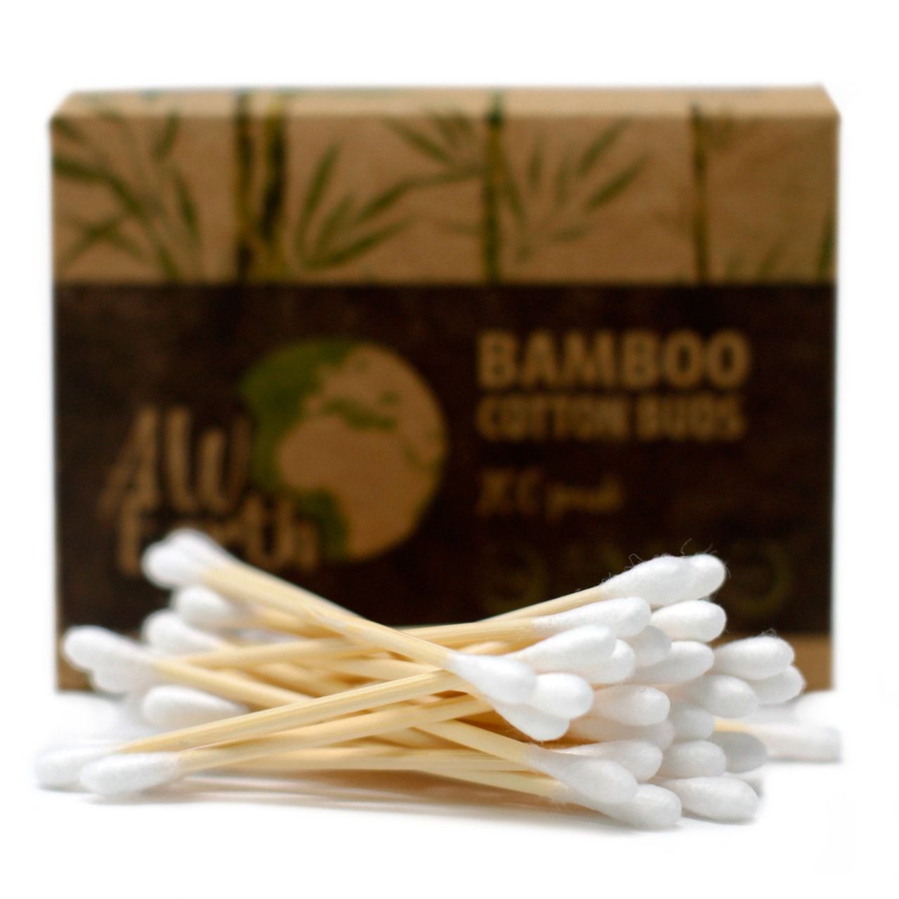 800x Coton-Tige en Bambou avec Boîte Biodégradable - 4x Boîte de 200  Bâtonnets